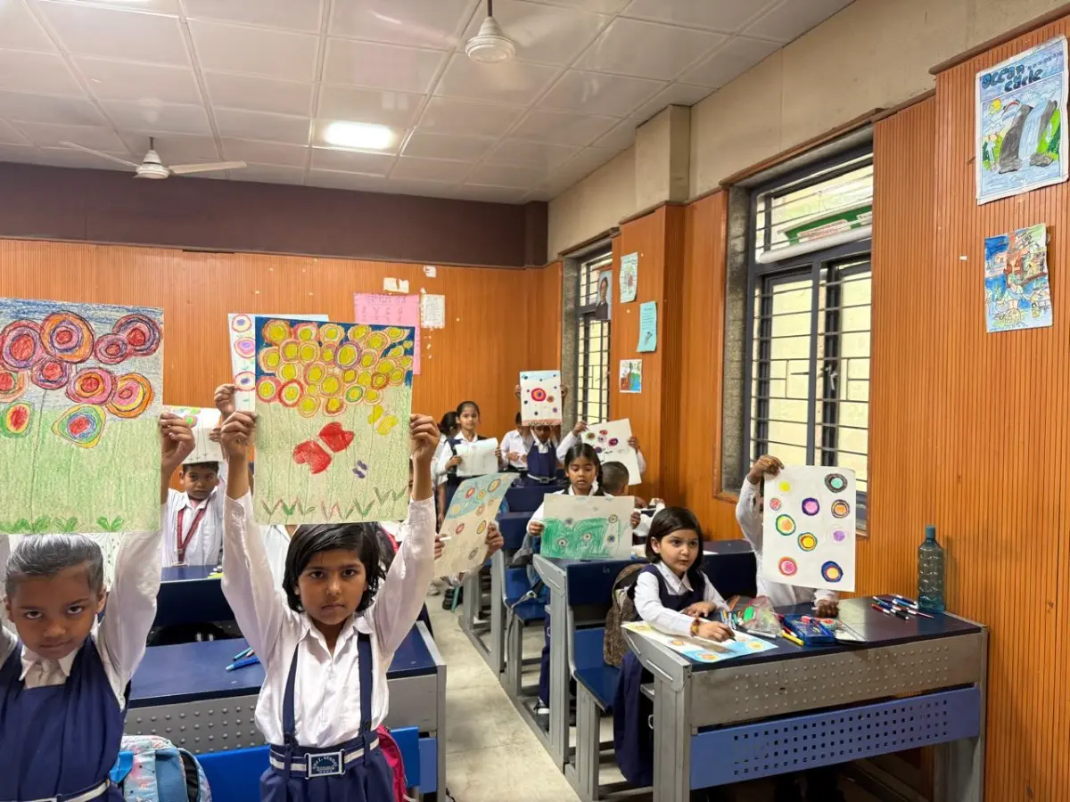 Children at an Expression Foundation art workshop